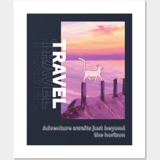 Travel - Adventure awaits just beyond the horizon Posters and Art